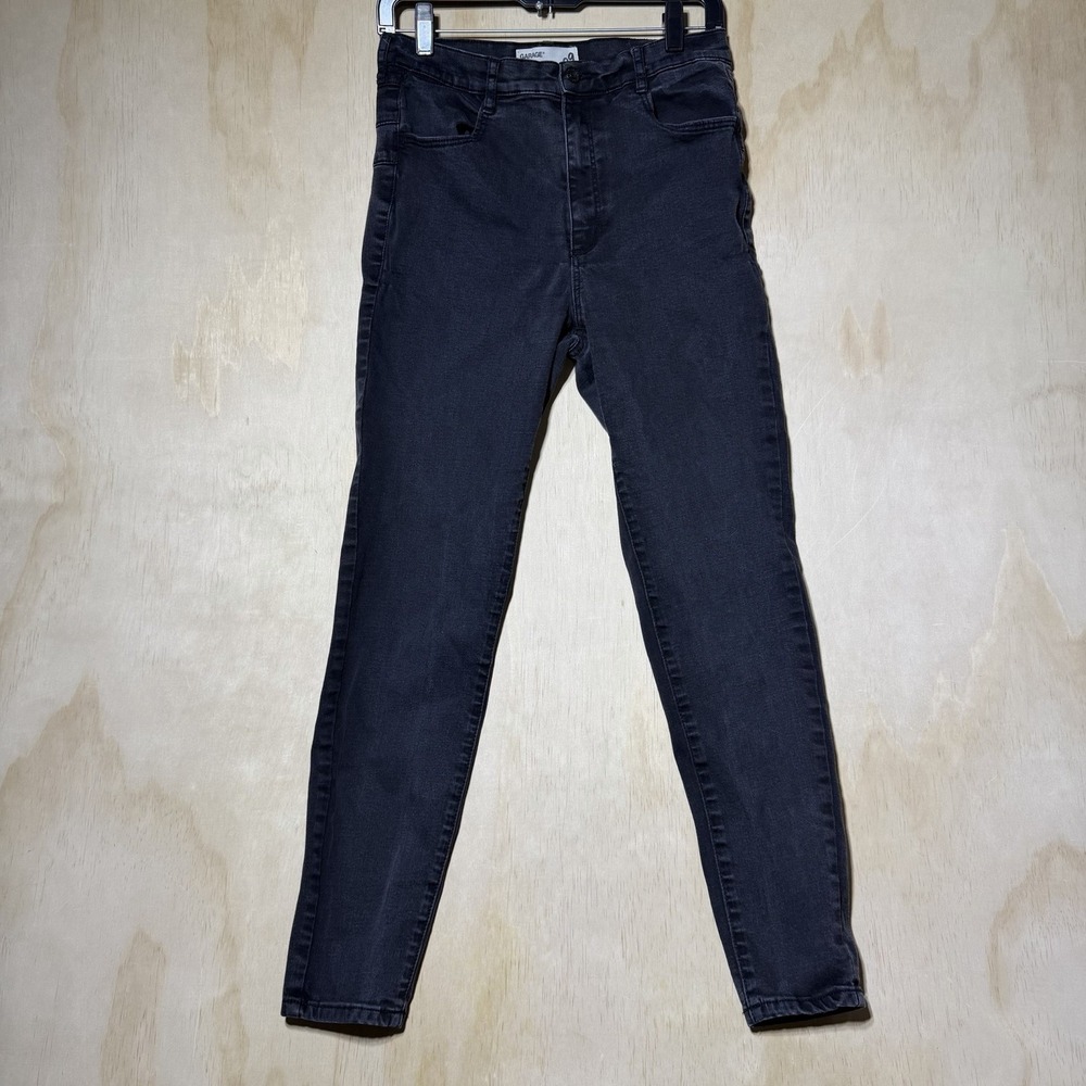 Garage Womens Size 9 Black Skinny Jeans Stretch Denim Dark Wash Casual
